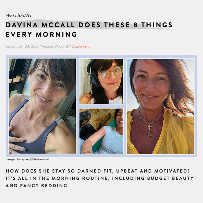Davina’s healthy self-care autumn evening wind down routine