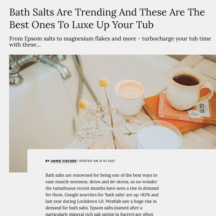 Best bath salts to luxe up your tub