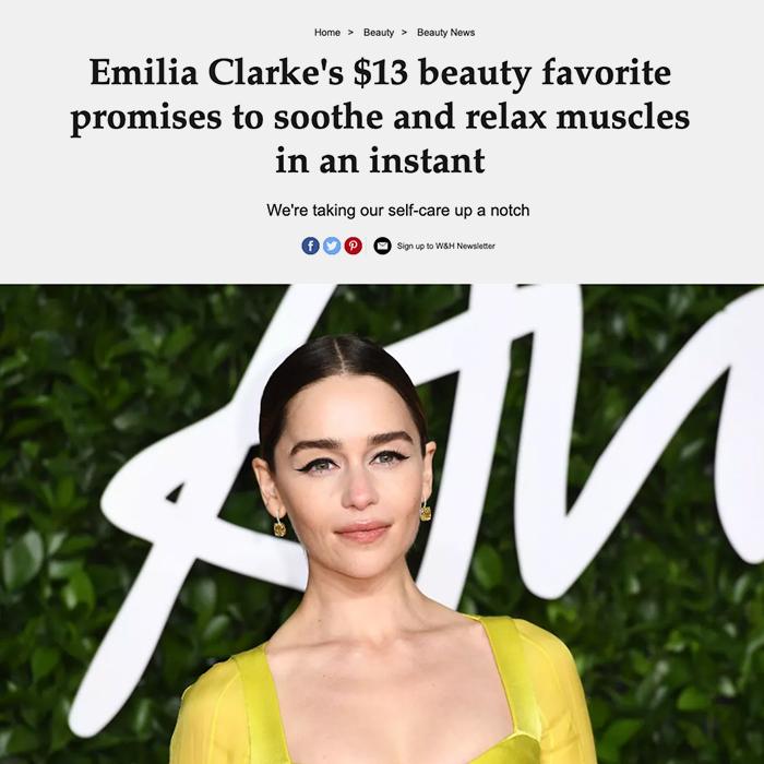 Emilia Clarke's $13 self-care beauty favourite